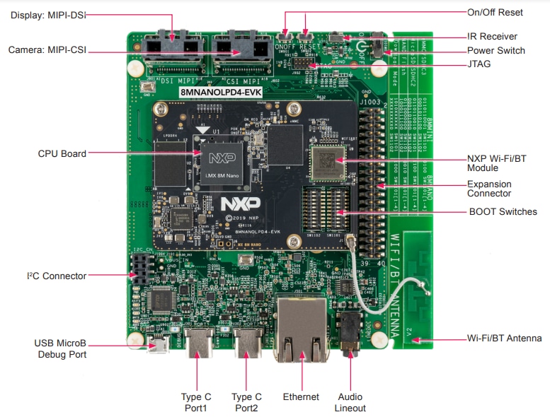 NXP Semiconductors i.MX 8M Nano 평가 키트(8MNANOLPD4-EVK)